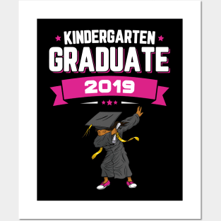 Dabbing Kindergarten Graduate Class Of 2019 Girls Posters and Art